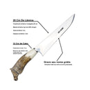 Faca Churrasco Artesanal 8" Campeira Cabo-Cavalo