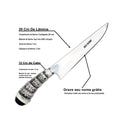 Faca Churrasco Artesanal 8" Campeira Cabo-Rabo Tatu